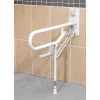 AKW Fold-Up Toilet Support Grab Rail With Adjustable Leg - White 2 AKW Fold-Up Toilet Support Grab Rail With Adjustable Leg - White -Croydex shop 01830wh l