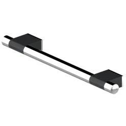 AKW Onyx 600mm Black And Chrome Straight Grab Rail