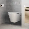 Britton Bathrooms Sphere Rimless Wall Hung Pan + Soft Close Seat -Croydex shop 15.b.35303 d2