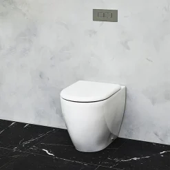 Britton Bathrooms Milan Rimless Back To Wall Pan + Soft Close Seat