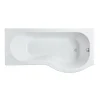 Victorian Plumbing Concerto P Shaped Small Shower Bath - 1500mm With Screen + Panel -Croydex shop 15certp d4