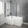 Milan Bathroom Milan Shower Bath Enclosure - 1600mm L-Shaped Inc. Hinged Screen + Panel -Croydex shop 16sesb d3
