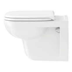Duravit D-Code Wall Hung Toilet + Seat -Croydex shop 2535090000 d2