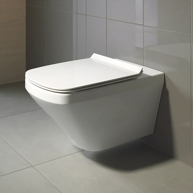 Duravit DuraStyle Rimless Durafix 620mm Wall Hung Toilet + Seat 3 Duravit DuraStyle Rimless Durafix 620mm Wall Hung Toilet + Seat