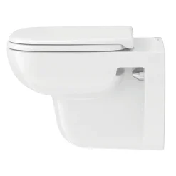 Duravit D-Code Rimless Wall Hung Toilet + Seat 11 Duravit D-Code Rimless Wall Hung Toilet + Seat -Croydex shop 2570090000 d1