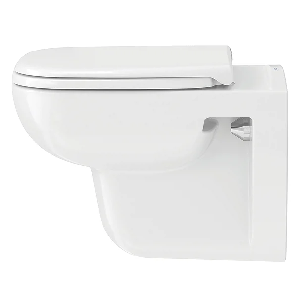 Duravit D-Code Rimless Wall Hung Toilet + Seat 6 Duravit D-Code Rimless Wall Hung Toilet + Seat - Image 4