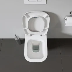 Duravit D-Code Rimless Wall Hung Toilet + Seat 12 Duravit D-Code Rimless Wall Hung Toilet + Seat -Croydex shop 2570090000 d2