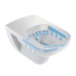 Duravit D-Code Rimless HygieneGlaze Wall Hung Toilet + Seat -Croydex shop 2570092000 d3