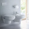 Duravit D-Code Rimless HygieneGlaze Wall Hung Toilet + Seat -Croydex shop 2570092000 d6