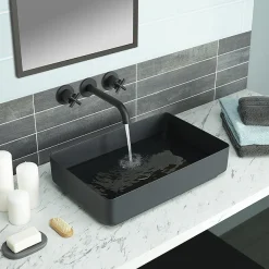 Just Taps Plu JTP Vos Matt Black Rectangular Stainless Steel Counter Top Basin + Waste 5 Just Taps Plu JTP Vos Matt Black Rectangular Stainless Steel Counter Top Basin + Waste -Croydex shop 28cts520mb l