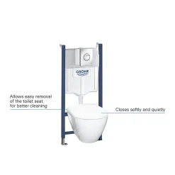 Grohe Solido Nova Cosmopolitan Complete WC 4 In 1 Pack + FREE TOILET ROLL HOLDER -Croydex shop 38950000 d2
