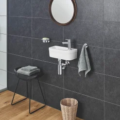 Grohe Euro 370mm 1TH Compact Right Hand Wall Hung Basin -Croydex shop 39327000 d2