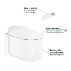 Grohe Sensia Arena Wall Hung Smart Toilet + FREE TOILET ROLL HOLDER -Croydex shop 39354sh1 d3nn