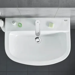 Grohe Bau 600mm 1TH Basin + Full Pedestal 9 Grohe Bau 600mm 1TH Basin + Full Pedestal -Croydex shop 39421000 d4 2
