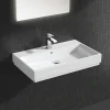 Grohe Cube Ceramic 800mm 1TH Wall Hung Basin -Croydex shop 3946900h d1
