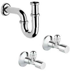 Grohe Bau Ceramic 550mm Complete Basin Package (Tap + Waste Included) -Croydex shop 39471000 nd4