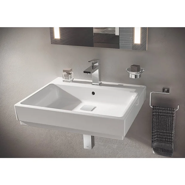 Grohe Cube Ceramic 600mm 1TH Wall Hung Basin 3 Grohe Cube Ceramic 600mm 1TH Wall Hung Basin
