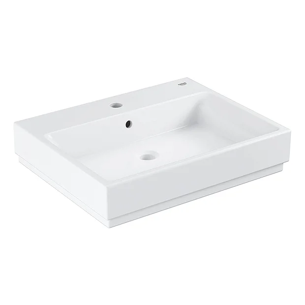 Grohe Cube Ceramic 600mm 1TH Wall Hung Basin 4 Grohe Cube Ceramic 600mm 1TH Wall Hung Basin - Image 2