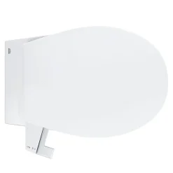 Grohe Bau 2-in-1 Manual Bidet Seat & Rimless Wall Hung Toilet + FREE TOILET ROLL HOLDER -Croydex shop 39651sh0 d2