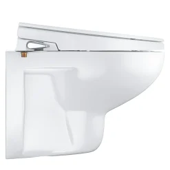 Grohe Bau 2-in-1 Manual Bidet Seat & Rimless Wall Hung Toilet + FREE TOILET ROLL HOLDER -Croydex shop 39651sh0 d3
