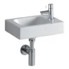 Twyford Bathroom Twyford 3D 380mm 1TH Handrinse Basin -Croydex shop 3d4811wh l