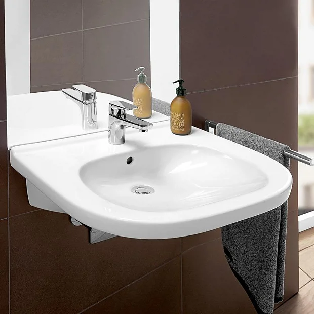 Villeroy & Boch Villeroy And Boch ViCare 555mm Wheelchair Accessible Washbasin 4 Villeroy & Boch Villeroy And Boch ViCare 555mm Wheelchair Accessible Washbasin - Image 2