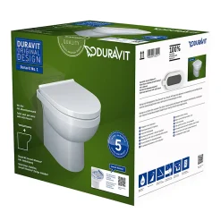 Duravit No.1 Rimless Back To Wall Toilet Pan + Soft-Close Seat 11 Duravit No.1 Rimless Back To Wall Toilet Pan + Soft-Close Seat -Croydex shop 41840900a1 d1