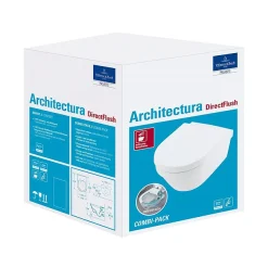 Villeroy & Boch Villeroy And Boch Architectura DirectFlush Rimless Wall Hung Toilet + Soft Close Seat