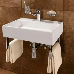 Villeroy & Boch Villeroy And Boch Memento 1TH Wall Hung Basin -Croydex shop 51336001 d3