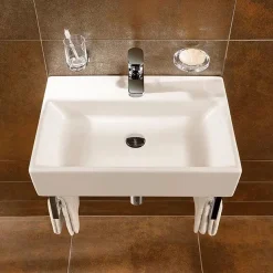 Villeroy & Boch Villeroy And Boch Memento 1TH Wall Hung Basin -Croydex shop 51336001 d4