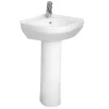 VitrA - S50 Round Corner Basin And Pedestal - 1 Tap Hole 1 VitrA - S50 Round Corner Basin And Pedestal - 1 Tap Hole -Croydex shop 53066936ai1