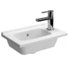 VitrA - S50 Vanity Cloakroom Basin - 1 Tap Hole - 2 Size Options -Croydex shop 5345 l