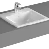 VitrA - S20 Inset Square Basin - 1 Tap Hole - 3 Size Options -Croydex shop 5463 l