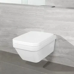 Villeroy & Boch Villeroy And Boch Architectura DirectFlush Rimless Wall Hung Toilet + Soft Close Seat -Croydex shop 5685hr01 d4