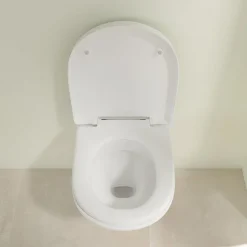 Villeroy & Boch Villeroy And Boch O.novo DirectFlush Wall Hung Toilet W/ Soft Close Toilet Seat -Croydex shop 5688hr01 d1