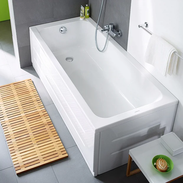 Duravit D-Code Single Ended Bath + Support Feet 4 Duravit D-Code Single Ended Bath + Support Feet - Image 2