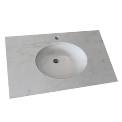 Trafalgar Insert Basin With Marble Effect Worktop (810 X 500mm - 1 Tap Hole) -Croydex shop 810tmb d2