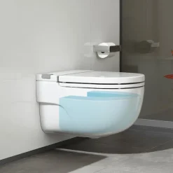Roca In-Tank Meridian Wall Hung Toilet With Integrated Cistern, Soft Close Seat + Frame -Croydex shop 893302000 d3