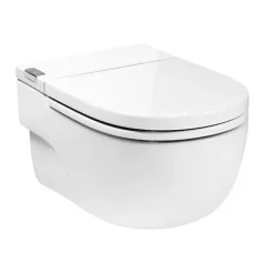Roca In-Tank Meridian Wall Hung Toilet With Integrated Cistern, Soft Close Seat + Frame -Croydex shop 893302000 d4
