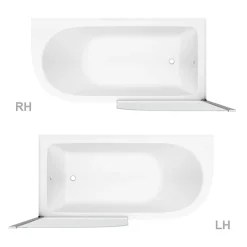 Victorian Plumbing Appleby 1550 Roll Top Shower Bath With Screen + Chrome Leg Set -Croydex shop a15bsr new detail1