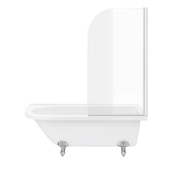Victorian Plumbing Appleby 1700 Roll Top Shower Bath With Screen + Chrome Leg Set 13 Victorian Plumbing Appleby 1700 Roll Top Shower Bath With Screen + Chrome Leg Set -Croydex shop a17bsr new detail2