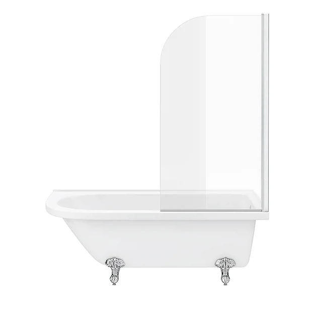 Victorian Plumbing Appleby 1700 Roll Top Shower Bath With Screen + Chrome Leg Set 8 Victorian Plumbing Appleby 1700 Roll Top Shower Bath With Screen + Chrome Leg Set - Image 6