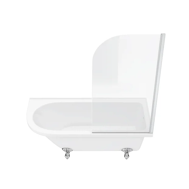 Victorian Plumbing Appleby 1700 Roll Top Shower Bath With Screen + Chrome Leg Set 3 Victorian Plumbing Appleby 1700 Roll Top Shower Bath With Screen + Chrome Leg Set