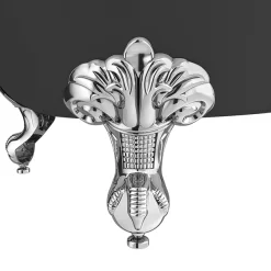 Victorian Plumbing Appleby Grey 1700 Roll Top Shower Bath With Screen + Chrome Leg Set -Croydex shop a17bsrgry d2