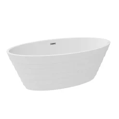 Victorian Plumbing Alcamo 1600 X 805 Curved Ripple Design Bath With Chrome Waste -Croydex shop afb614c d3