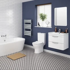 Victorian Plumbing Alps Modern Rimless Short Projection Toilet + Soft Closing Seat