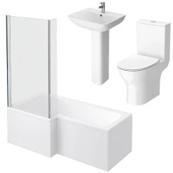 Victorian Plumbing Alps Modern Shower Bath Suite -Croydex shop alpbs detail1