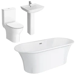 Victorian Plumbing Alps Modern Free Standing Bathroom Suite