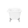 Victorian Plumbing Appleby 1550 Roll Top Shower Bath + Chrome Leg Set -Croydex shop ap1550b n d3