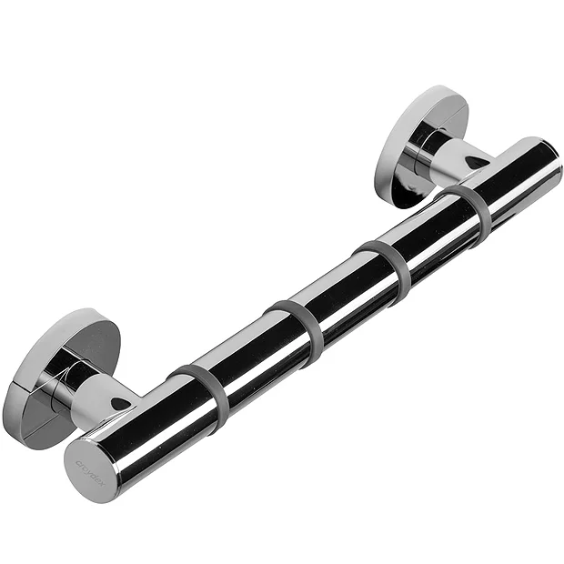 Croydex Grab N Grip 380mm Support Rail Grab Bar - Chrome 5 Croydex Grab N Grip 380mm Support Rail Grab Bar - Chrome - Image 3